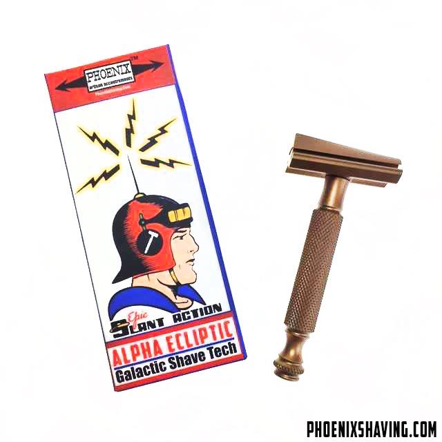 Maquinilla de afeitar Clásica ALPHA ECLEPTIC SLANT ALUMINIO BRONCE
