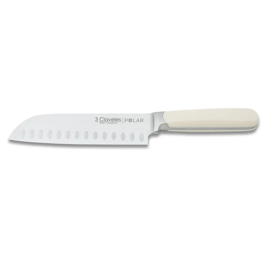 Cuchillo Santoku POLAR 17,5cm 3 CLAVELES