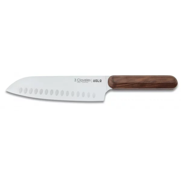 Cuchillo Santoku OSLO 17,5cm 3 CLAVELES