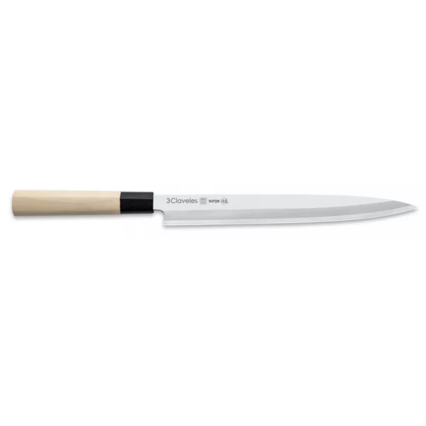 Cuchillo 3 CLAVELES NIPON Yanagiba 24 cm